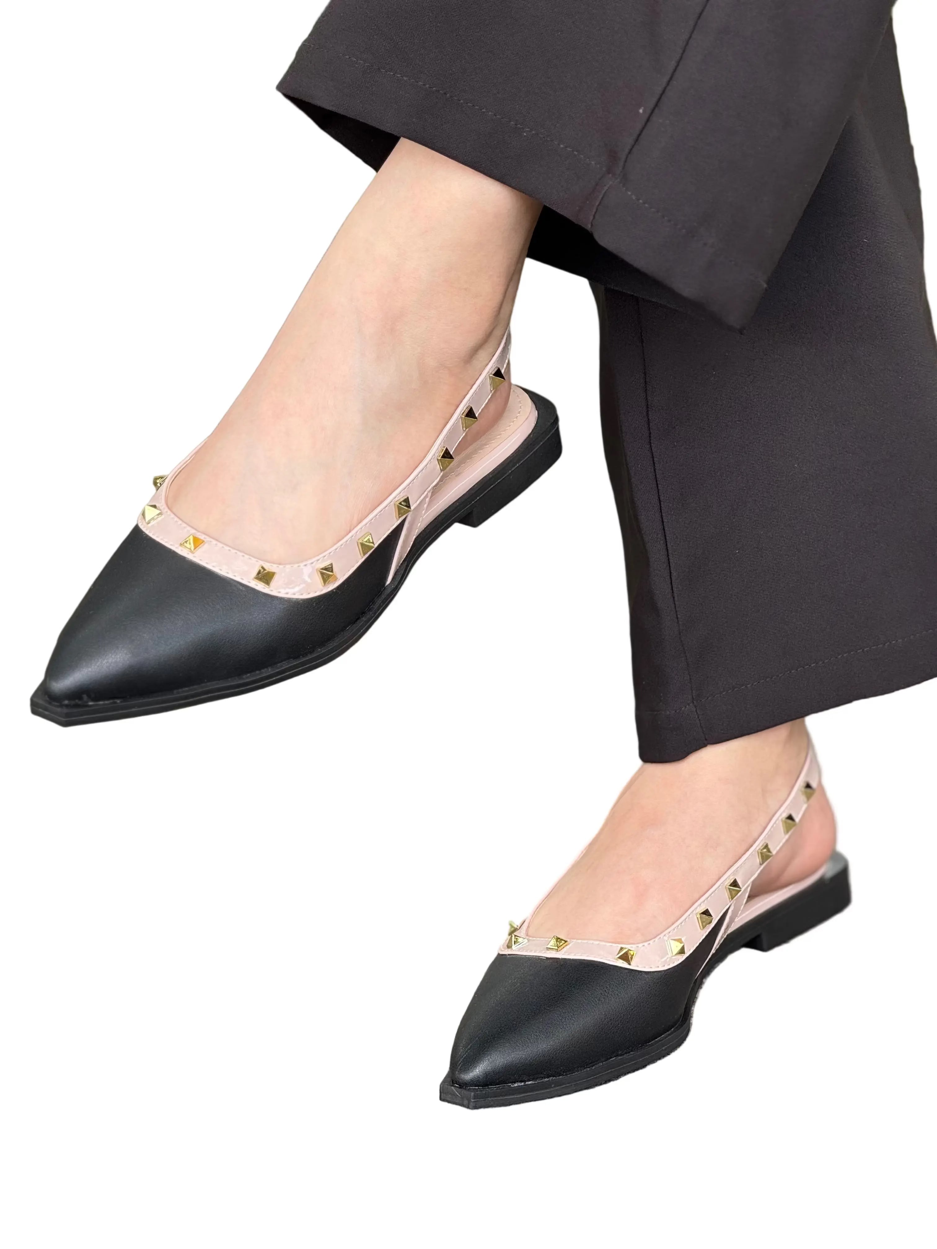 Baleta de Mujer con Taches – Calzado Femenino Chic y Cómodo para Toda Ocasión BALETA REF TM02 MEDI