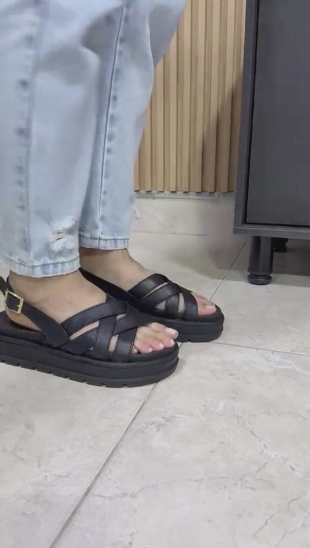 Sandalias Tahima Chunky Cow para mujer – plataforma de 5 cm y diseño urbano cómodo